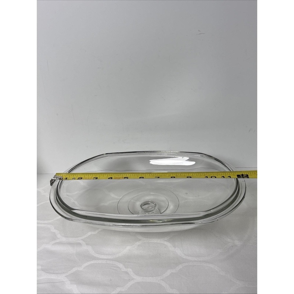 Original Rival Crock Pot Oval Glass Cover Lid Only  3860 3745 3755 3756 Chipped - Picture 6 of 8